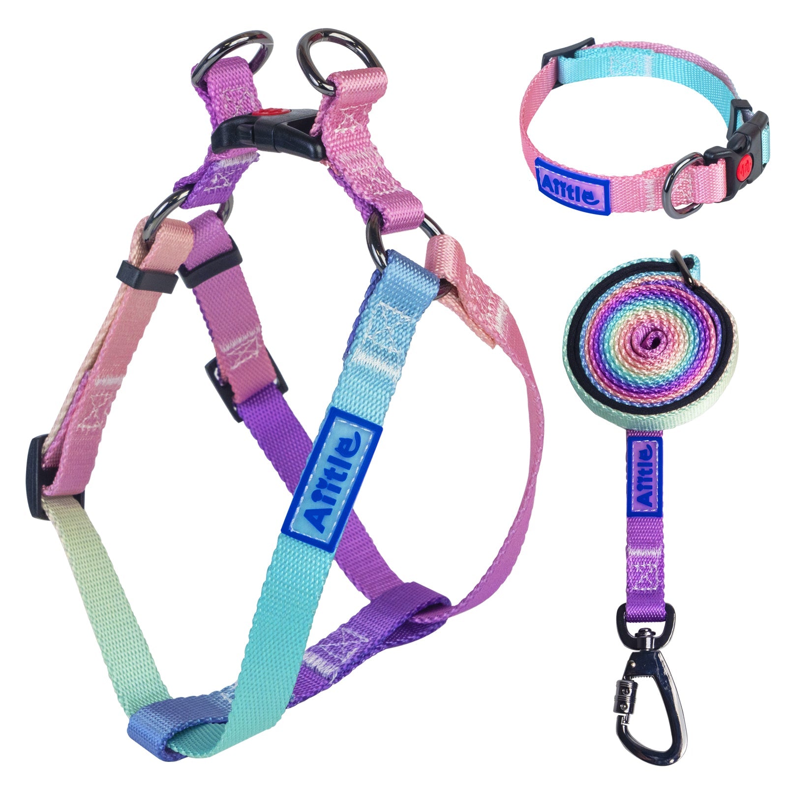 AIITLE Step in Dog Harness Collar Leash Set - Adjustable Heavy Duty No Pull | AIITLE