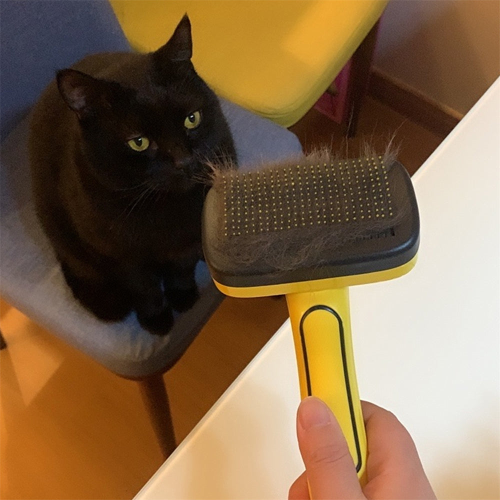 Aiitle Pet Self Cleaning Slicker Hair Brush Yellow – AIITLE