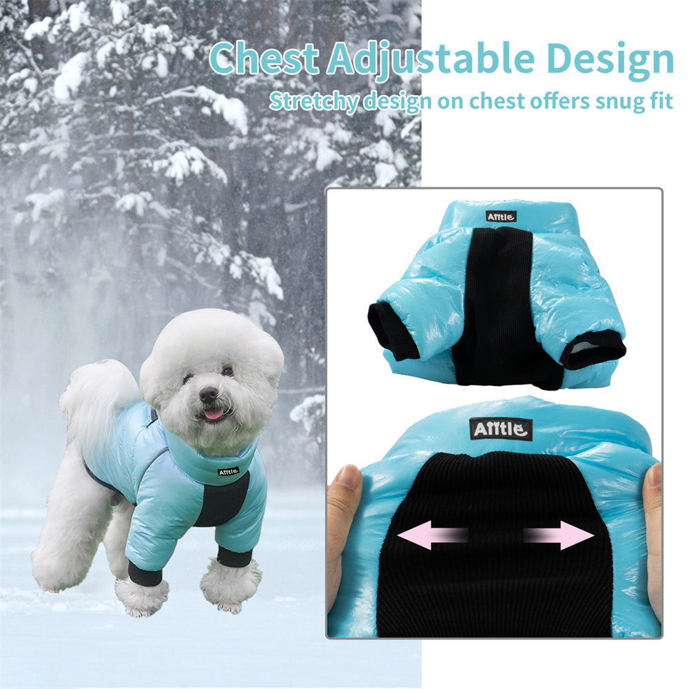 Aiitle Dog Winter Warm Reflective Coat Fleece Lined