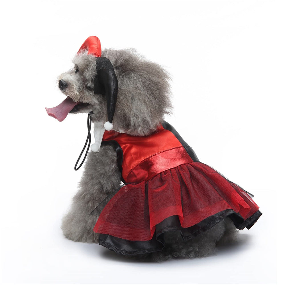 Aiitle Black and Red Dog Hallloween Crown Costume