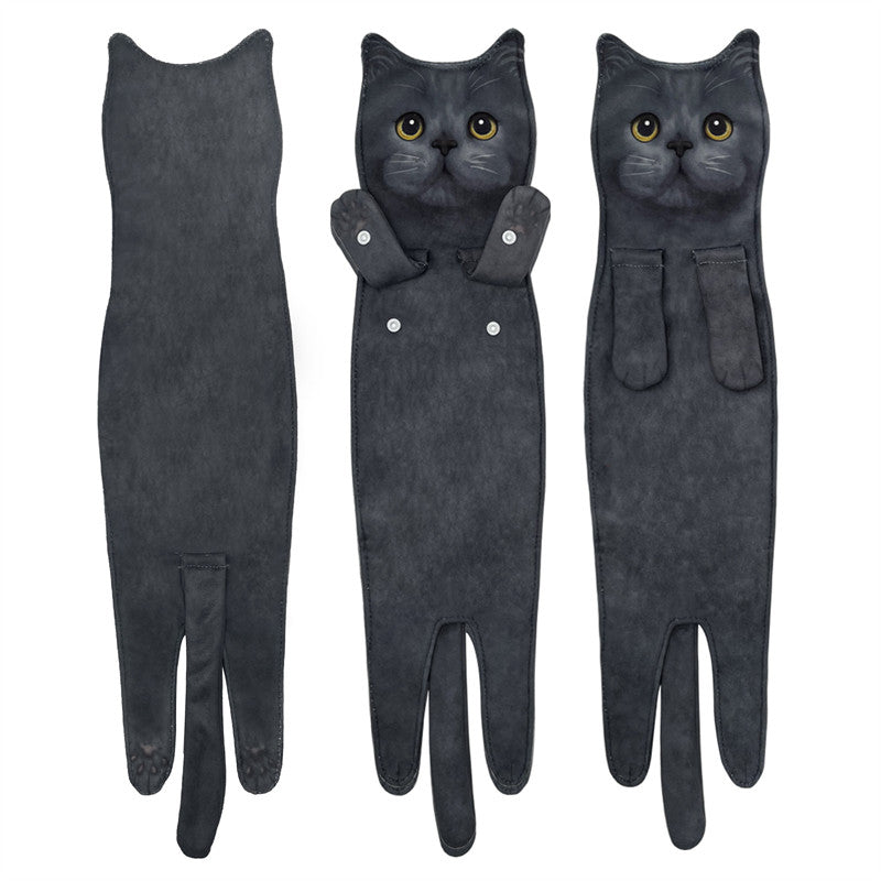 Aiitle Cute Cat Hand Towel