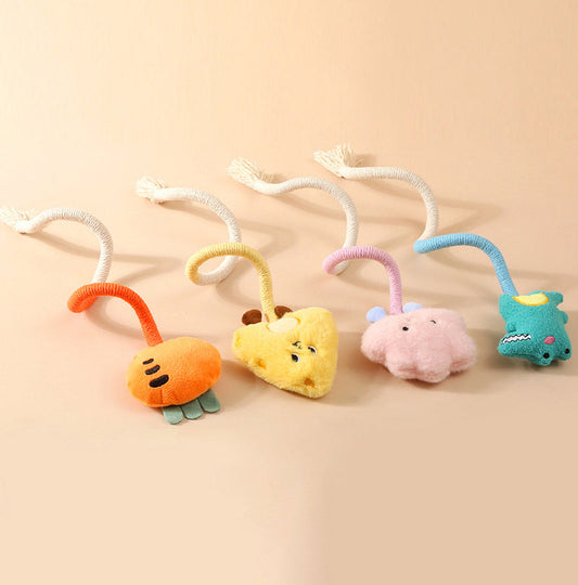 Aiitle Cute Plush Cotton Rope Cat Toys
