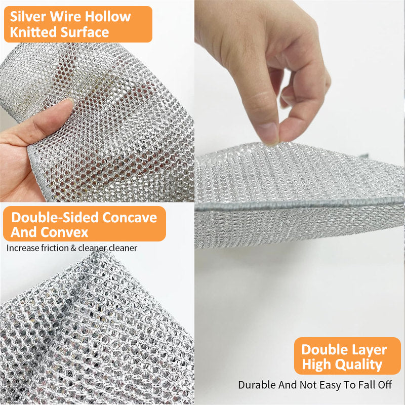 Aiitle Multipurpose Non-Scratch Wire Dishwashing Rags