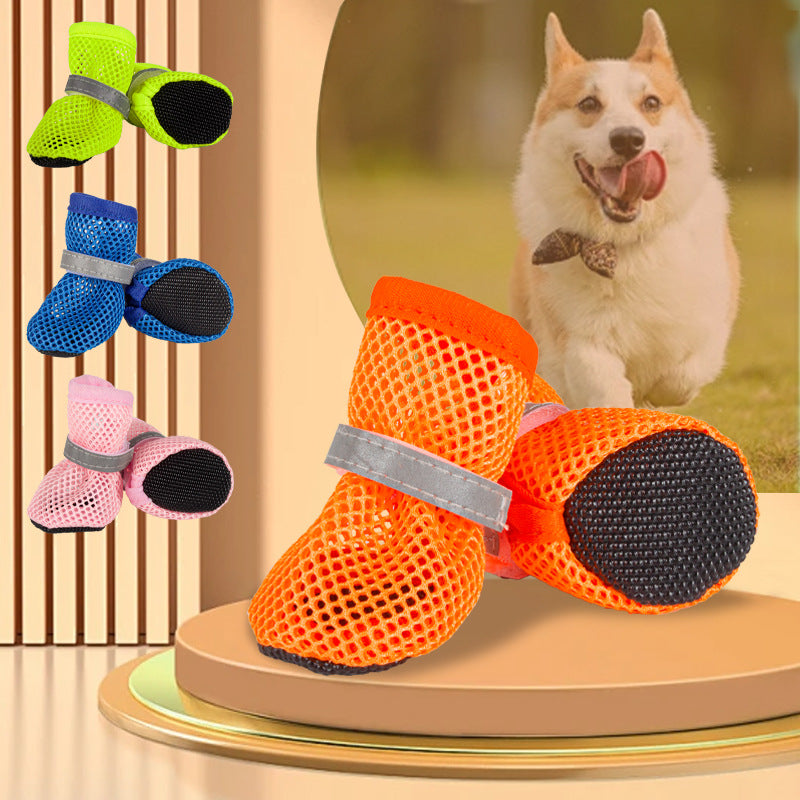 Aiitle Summer Dog Boots Breathable and Protect Paws