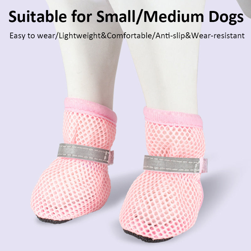 Aiitle Summer Dog Boots Breathable and Protect Paws