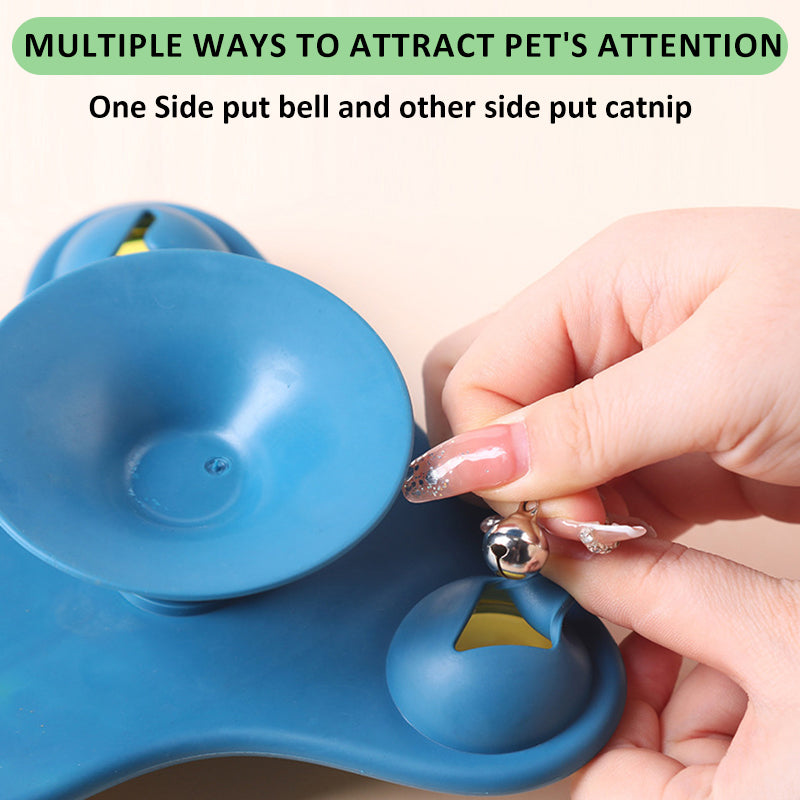 Aiitle Rotating Airplane Pet Food Dispenser Toy