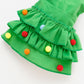 Aiitle Cute Pet Christmas Cloak with Star and Pompoms Red