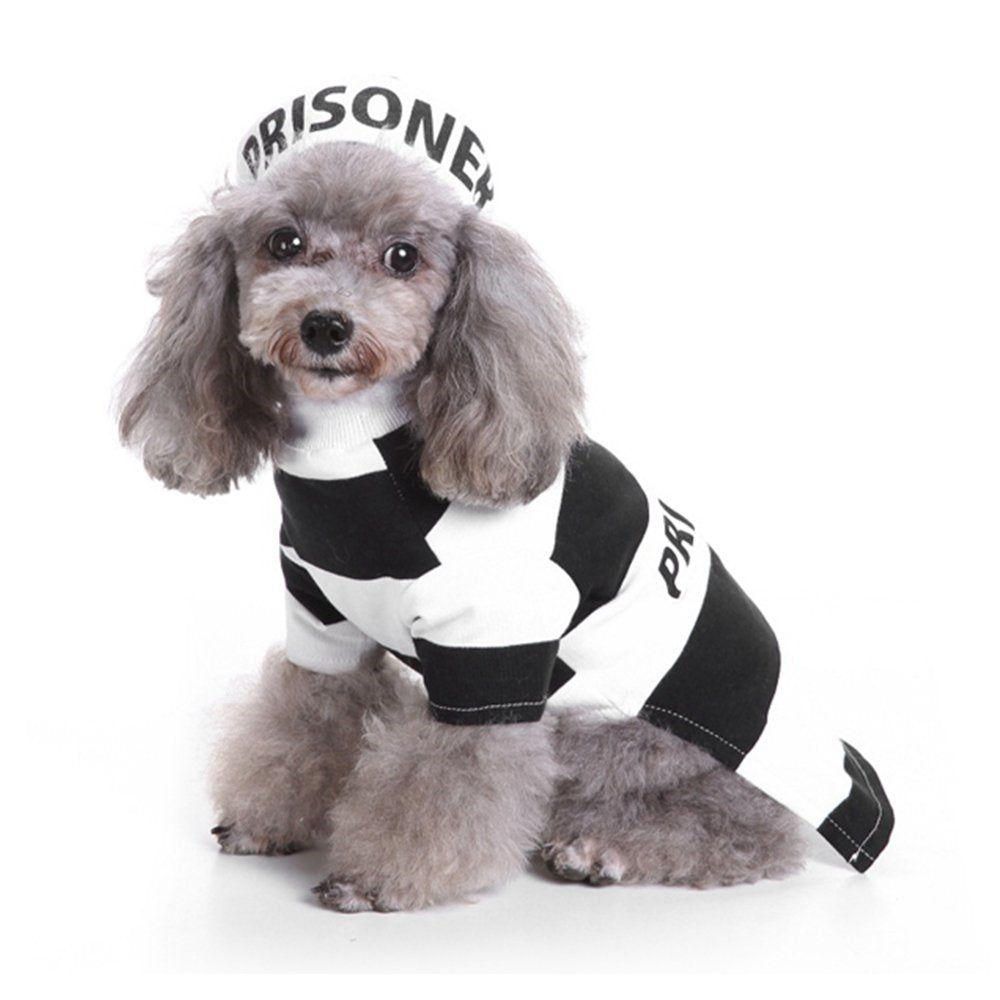 Aiitle Dog Halloween Party Prisoner Cosplay Uniform