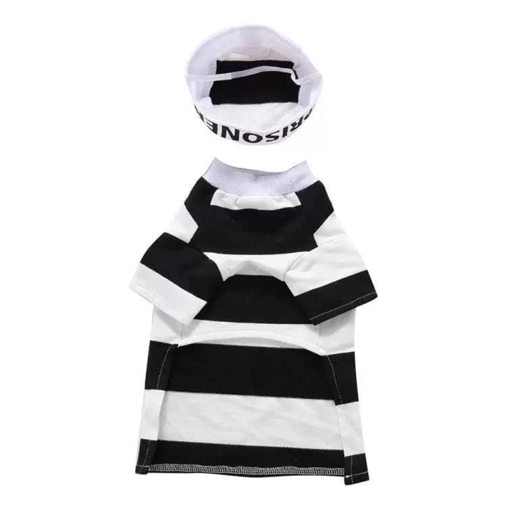 Aiitle Dog Halloween Party Prisoner Cosplay Uniform