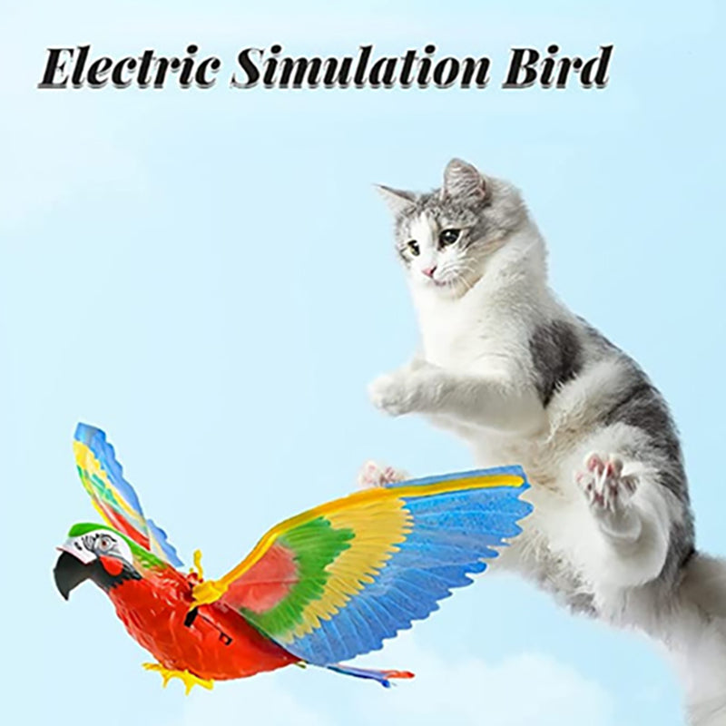 Simulation Bird Interactive Funny Cat Stick Toy Furry Feather Bird