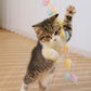 Aiitle Colorful Plush Ball Cat Teaser Wand 3 PCS Set