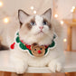 Aiitle Christmas Cute Handmade Knit Cat Collar