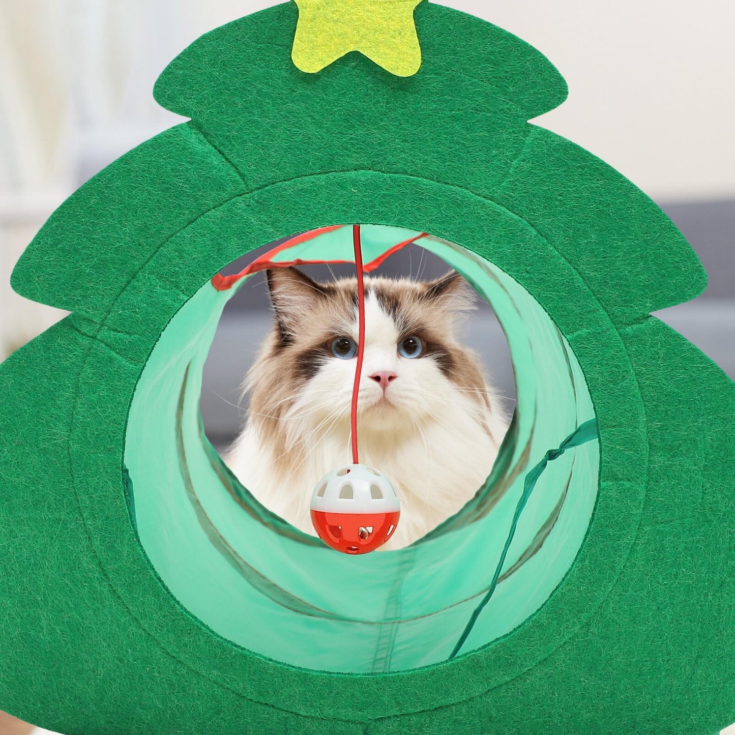 Aiitle Interactive Christmas Tree Cat Tunnel