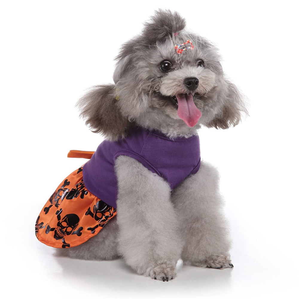 Aiitle Dog Halloween Purple Witch Costume