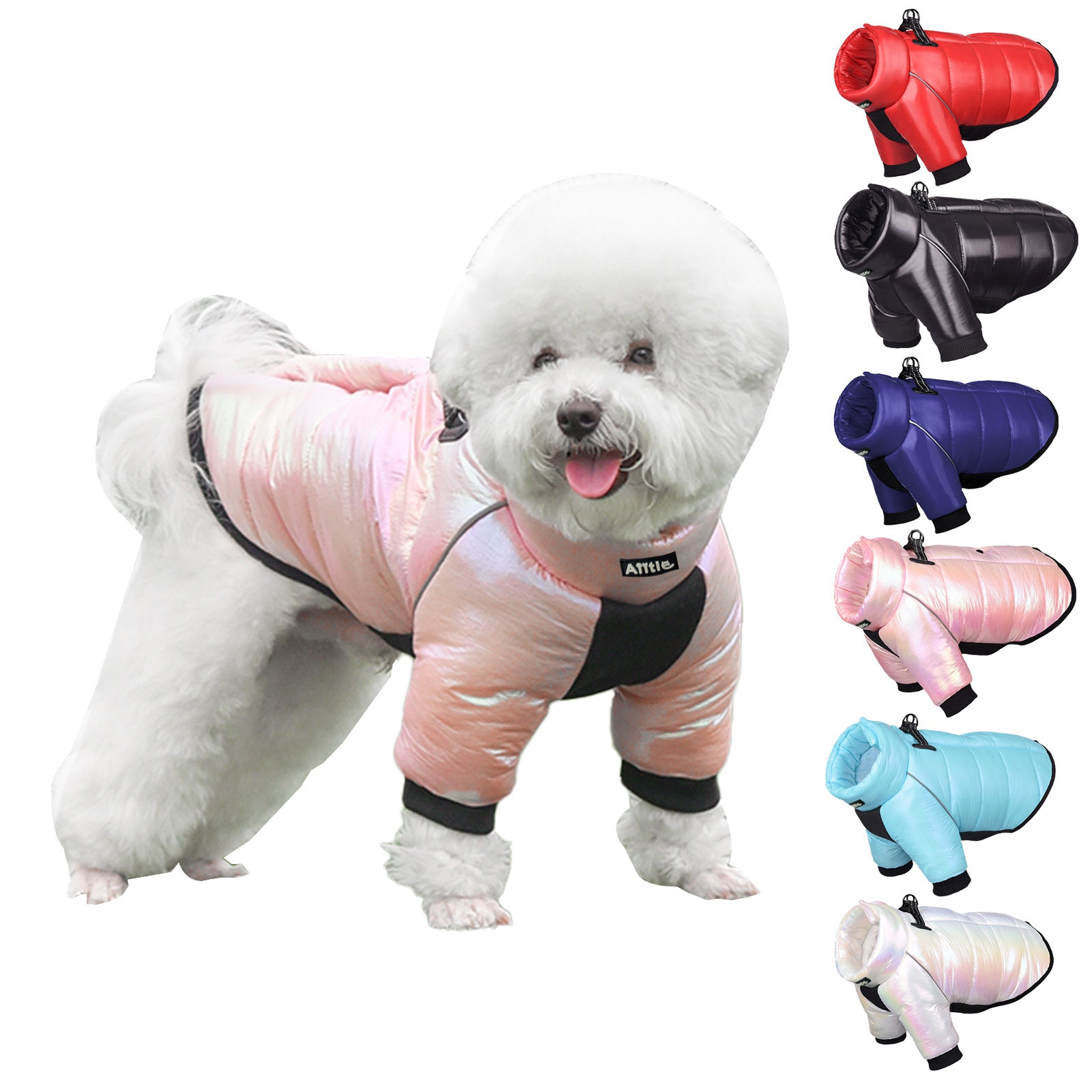 AIITLE Dog Winter Reflective Coat Fleece Lined Dog Vest and Leash Set | AIITLE