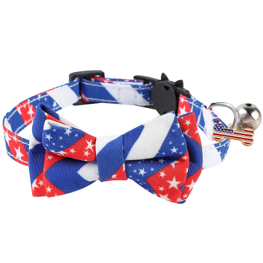 AIITLE American Flag Cat Collar for 4th of July Independence Day | AIITLE