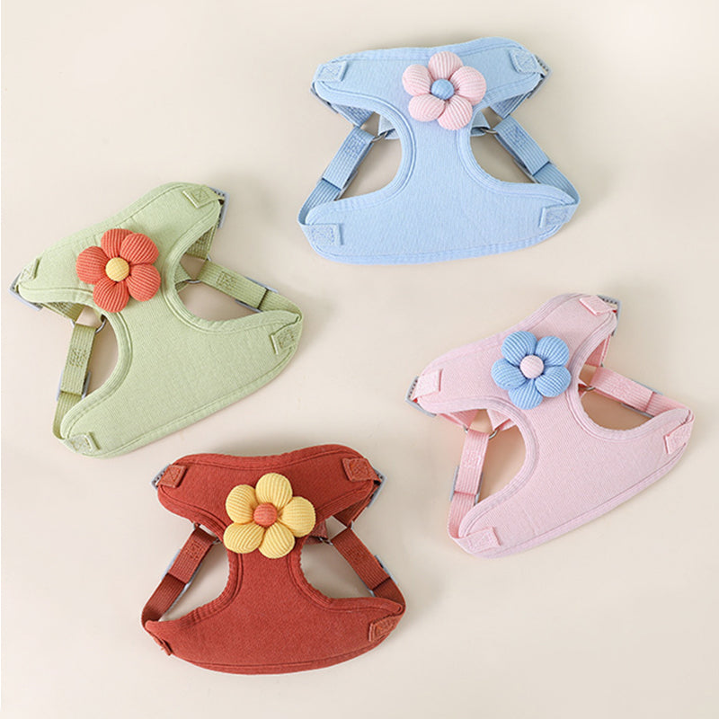 Aiitle Cute 3D Flower Breathable Dog Harness