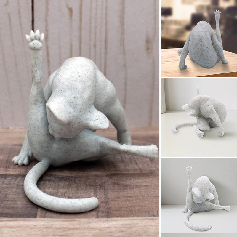 Aiitle Funny Gift Idea No Shame Cat Sculpture