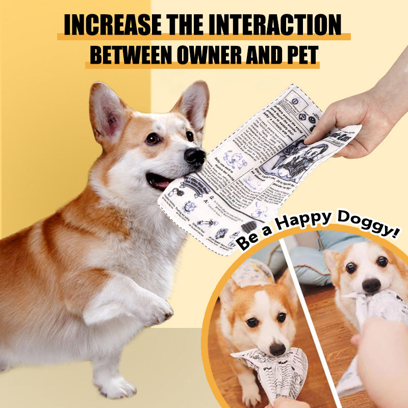 Aiitle Squeaky Newspaper Interactive Dog Toy