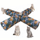 Aiitle Printed Leaves Foldable Cat Tunnel